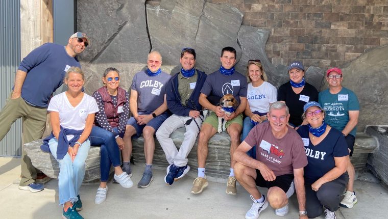 Volunteers at the Boothbay Region YMCA in Boothbay, Maine, pose for a photo during Colby Alumni Day of Service 2025.
