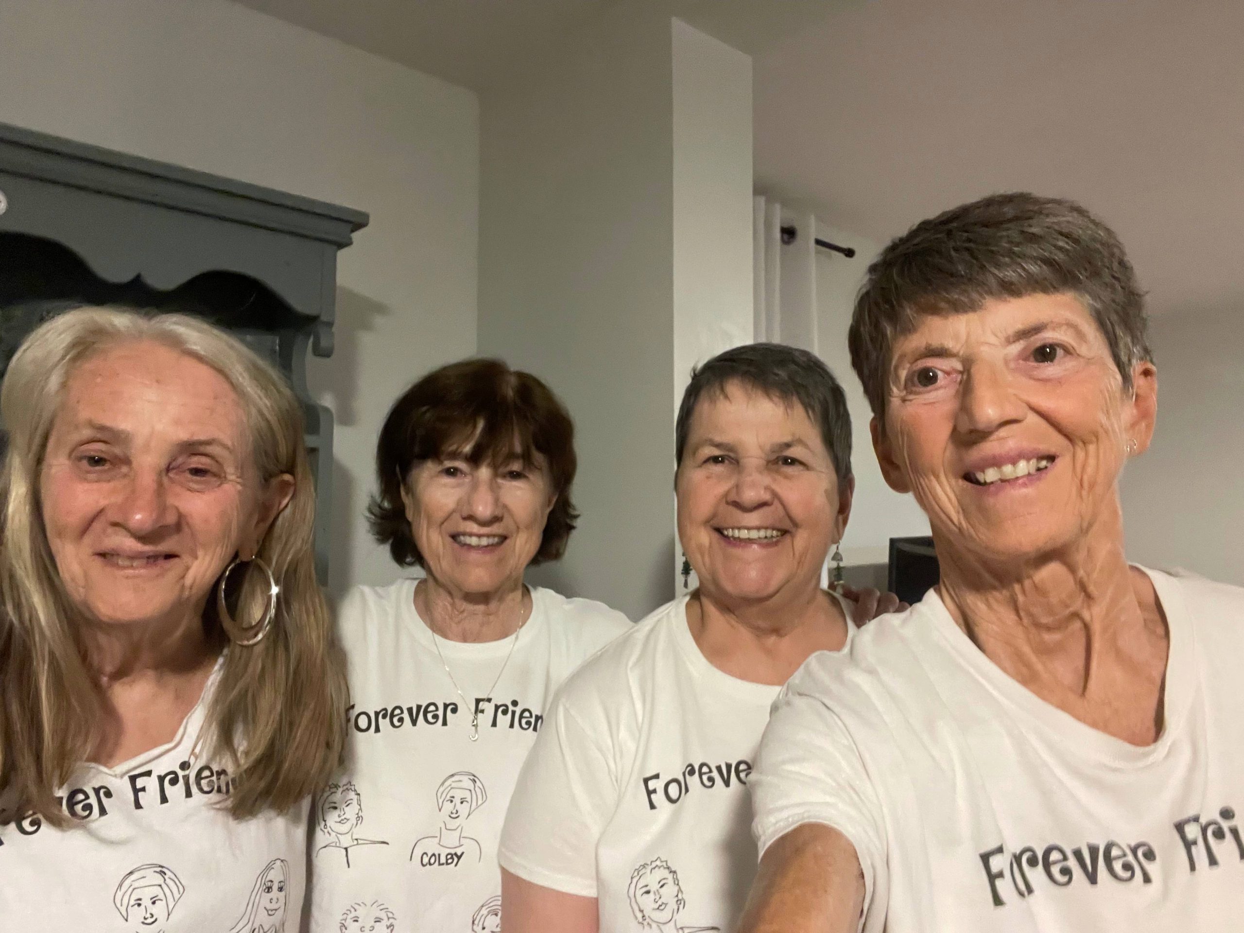 Lisa Kehler Bubar ’73, Carol Chalker ’73, Debbie Mael-Mandino ’73, and Jackie Nienaber Appeldorn ’73