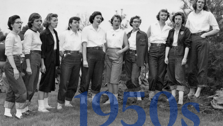 An image of the Colbyettes circa the 1950s